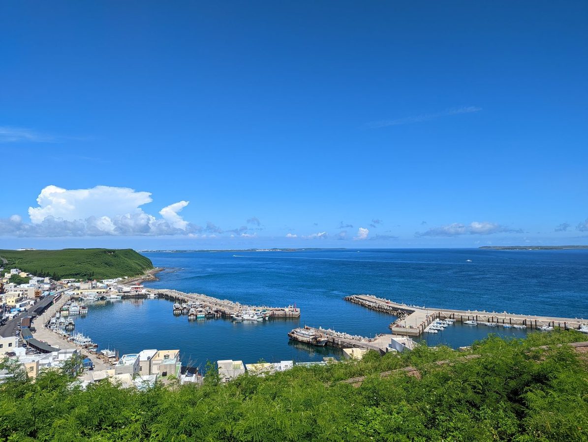 Aerial view of Magong harbor, Penghu archipelago