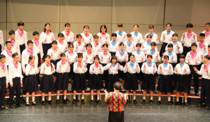The choir on stage