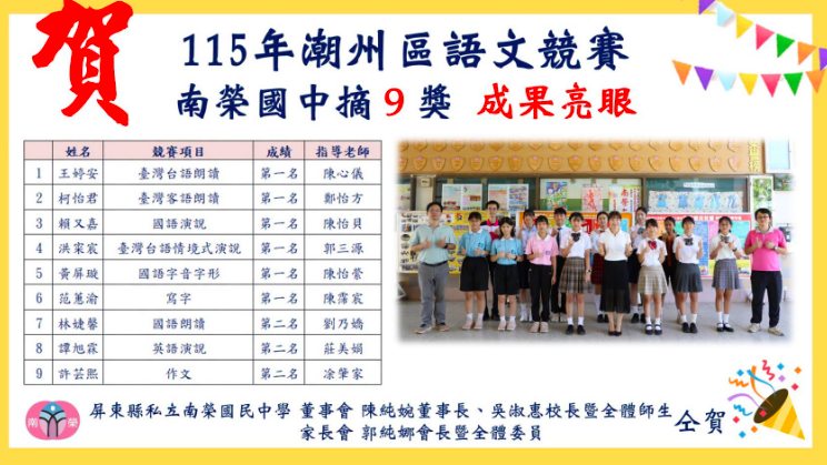 Nine Medals at the District Language Competition