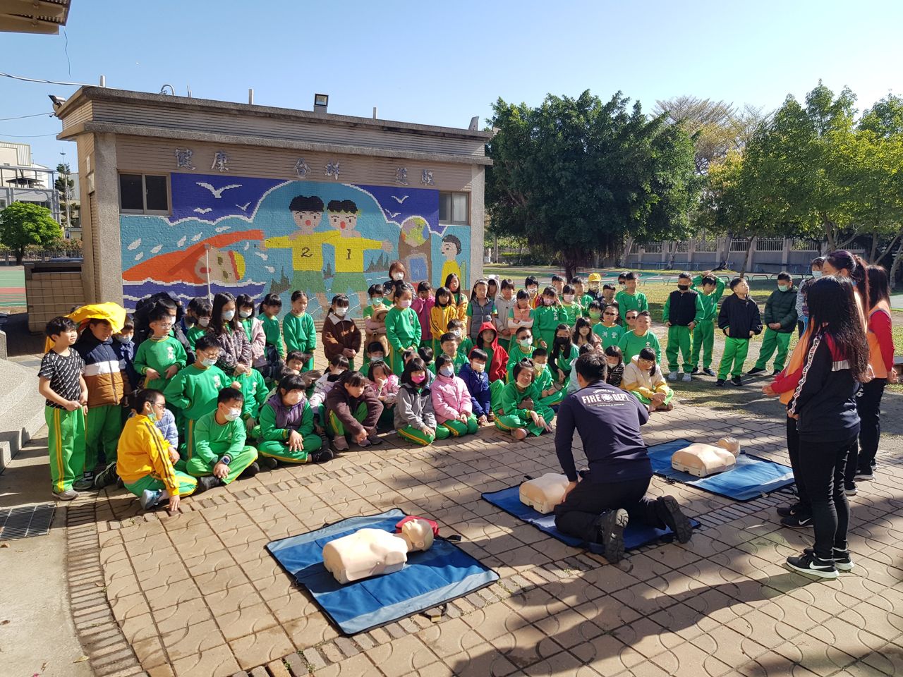Fire Safety: Stop, Drop &amp; Roll photo