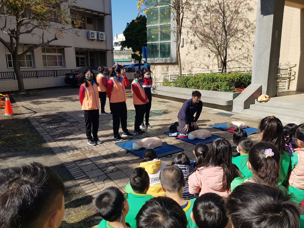 Fire Safety: Stop, Drop &amp; Roll photo