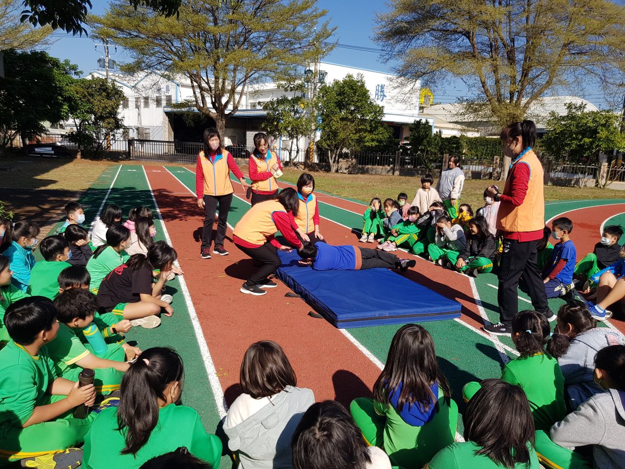Fire Safety: Stop, Drop &amp; Roll photo