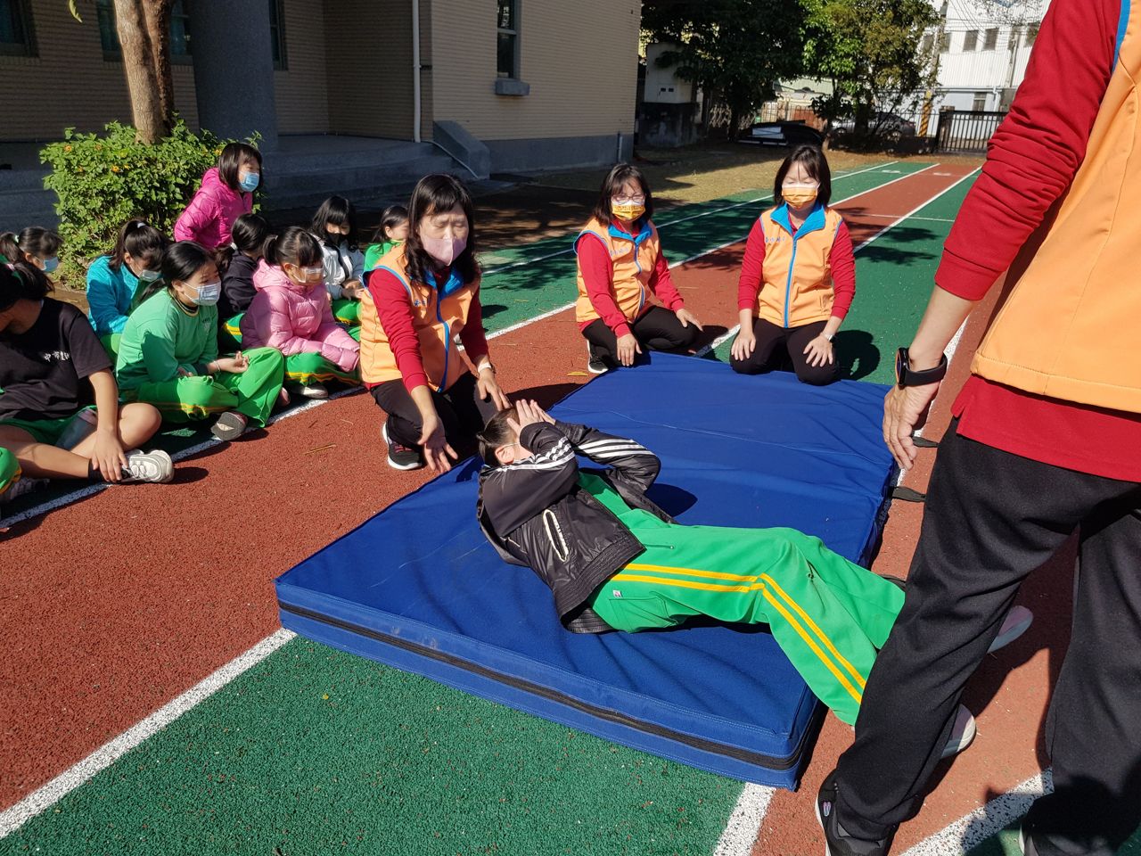 Fire Safety: Stop, Drop &amp; Roll photo