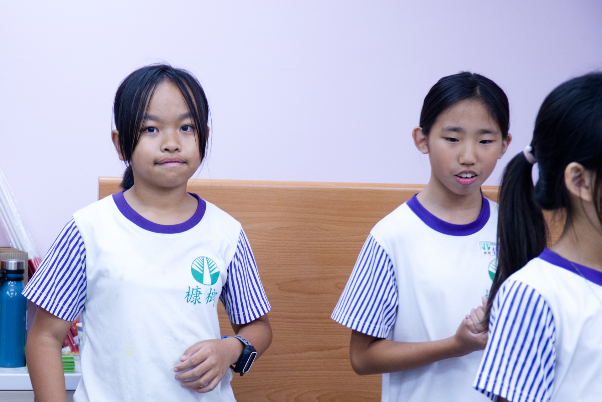 Two campers take their turn during the same English game